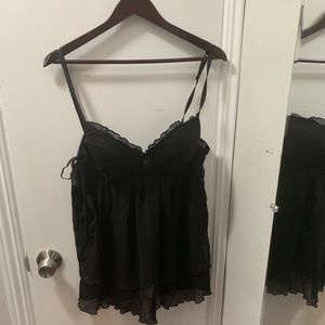 Black baby doll set lingerie